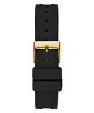 Guess Cosmo Diamonds Gold Dial Black Rubber Strap Watch for Women - GW0034L1 Authentic Buy Shop Now