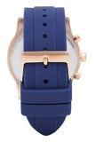Guess Confetti Diamonds Gold Dial Blue Rubber Strap Watch For Women - W1098L6 Authentic Buy Shop Now