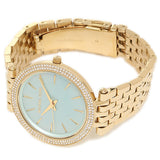 Michael Kors Darci Analog Mother of Pearl Green Dial Gold Steel Strap Watch For Women - MK3498 Authentic Buy Shop Now