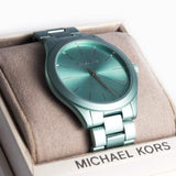 Michael Kors Slim Runway Blue Dial Blue Steel Strap Watch For Women - MK4525 Authentic Buy Shop Now