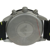Emporio Armani Mario Chronograph Black Dial Black Leather Strap Watch For Men - AR11325 Authentic Buy Shop Now