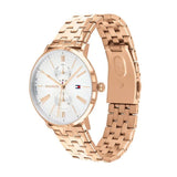Tommy Hilfiger Jenna Quartz White Dial Rose Gold Steel Strap Watch for Women - 1782070 Authentic Buy Shop Now