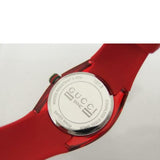 Gucci Sync Quartz Red Dial Red Rubber Strap Watch For Women - YA137303 Authentic Buy Shop Now