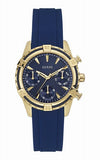 Guess Catalina Blue Gold Tone Blue Silicone Strap Watch For Women - W0562L2 Authentic Buy Shop Now
