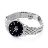 Gucci G Timeless Quartz Black Dial Silver Steel Strap Watch For Women - YA1265020 Authentic Buy Shop Now