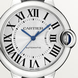 Cartier Ballon Bleu De Cartier Silver Dial Black Leather Strap Watch for Women - WSBB0028 Authentic Buy Shop Now