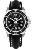 Breitling Superocean II 42mm Black Leather Strap Mens Watch - A17365C9 Authentic Buy Shop Now