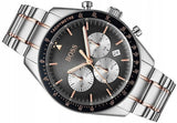 Hugo Boss Trophy Chronograph Grey Dial Silver Steel Strap Watch for Men - 1513634 Authentic Buy Shop Now