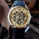 Guess Tailor Gold Dial Black Leather Strap Watch for Men - GW0389G2 Authentic Buy Shop Now