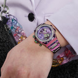 Guess Fusion Chronograph Purple Dial Purple Steel Strap Watch for Women - GW0552L4 Authentic Buy Shop Now