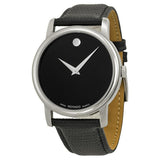 Movado Museum Classic Black Dial Black Leather Strap Watch for Men - 0607194 Authentic Buy Shop Now