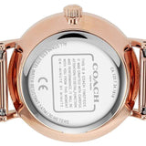 Coach Perry Silver Dial Rose Gold Mesh Bracelet Watch for Women - 14503386 Authentic Buy Shop Now