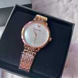 Emporio Armani Modern Mother of Pearl White Dial Rose Gold Steel Strap Watch for Women - AR11158 Authentic Buy Shop Now