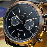 Maserati Legend Chronograph Black Dial Black Leather Strap Watch For Men - R8871638001 Authentic Buy Shop Now