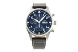 IWC Pilot’s Watch Chronograph Edition “Le Petit Prince” Blue Dial Brown Leather Strap Watch for Men - IW377714 Authentic Buy Shop Now