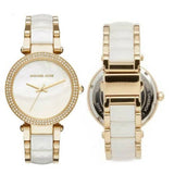 Michael Kors Parker Mother of Pearl Dial Two Tone Steel Strap Watch for Women - MK6400 Authentic Buy Shop Now