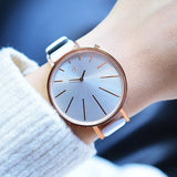 Calvin Klein Equal Silver Dial White Leather Strap Watch for Women - K3E236L6 Authentic Buy Shop Now