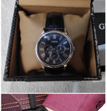Guess Wafer Analog Black Dial Black Leather Strap Watch For Men - W70016G1 Authentic Buy Shop Now