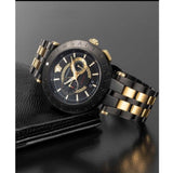 Versace V-Race Analog Quartz Black Dial Two Tone Steel Strap Watch For Men - VEBV00619 Authentic Buy Shop Now