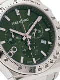 Salvatore Ferragamo 1927 Chrono Green Dial Silver Steel Strap Watch for Men - SFKZ00423 Authentic Buy Shop Now