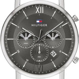 Tommy Hilfiger Evan Grey Dial Silver Mesh Bracelet Watch for Men - 1710396 Authentic Buy Shop Now