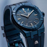 Maurice Lacroix Automatic PVD Limited Edition Blue Dial Blue Silicon Strap Watch For Men - AI6007-PVC00-430-4 Authentic Buy Shop Now