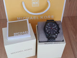 Michael Kors Lexington Chronograph Black Dial Black Steel Strap Watch for Men - MK8320 Authentic Buy Shop Now