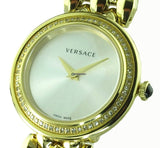 Versace V Flare Diamonds Silver Dial Gold Steel Strap Watch for Women - VEBN00918 Authentic Buy Shop Now