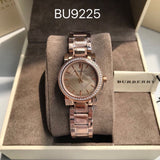 Burberry The City Diamonds Rose Dial Rose Gold Steel Strap Watch for Women - BU9225 Authentic Buy Shop Now
