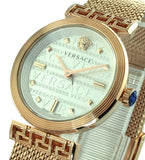 Versace Meander White Dial Rose Gold Mesh Bracelet Watch for Women - VELW00620 Authentic Buy Shop Now