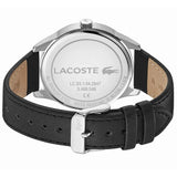 Lacoste Vienna Black Dial Black Leather Strap Watch for Men - 2011047 Authentic Buy Shop Now