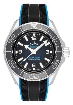 Omega Planet Ocean 6000M Co Axial Master Chronometer 45.5mm Blue Dial Black Rubber Strap Watch for Men - 21532462103001 Authentic Buy Shop Now