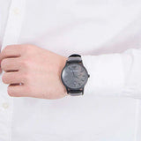 Emporio Armani Renato Black Dial Black Leather Strap Watch for Men - AR11276 Authentic Buy Shop Now