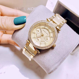 Michael Kors Parker Gold DIal Gold Steel Strap Watch for Women - MK5842 Authentic Buy Shop Now