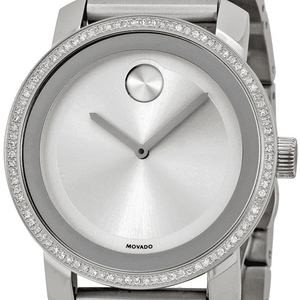 Movado Bold Diamonds Silver Dial Silver Steel Strap Watch for Women - 3600149 Authentic Buy Shop Now