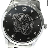 Gucci G Timeless Diamonds Black Dial Silver Steel Strap Watch For Women - YA1264125 Authentic Buy Shop Now