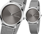 Calvin Klein Minimal Grey Dial Silver Mesh Bracelet Watch for Women - K3M221Y3 Authentic Buy Shop Now