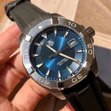 Tag Heuer Aquaracer Quartz Blue Dial Black Rubber Strap Watch for Men - WAY1112.FT8021 Authentic Buy Shop Now