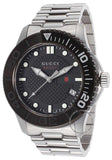 Gucci G Timeless Black Dial Silver Steel Strap Watch For Men - YA126249 Authentic Buy Shop Now