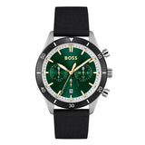 Hugo Boss Santiago Green Dial Black Nylon Strap Watch for Men - 1513936 Authentic Buy Shop Now
