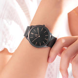 Calvin Klein Minimal Black Dial Black Mesh Bracelet Watch for Women - K3M23421 Authentic Buy Shop Now