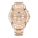 Tommy Hilfiger Haven Chronograph Rose Gold Dial Rose Gold Steel Strap Watch For Women - 1782197 Authentic Buy Shop Now