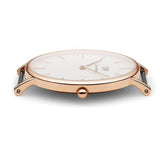 Daniel Wellington Classic Sheffield White Dial Black Leather Strap Watch for Women - DW00100036 Authentic Buy Shop Now