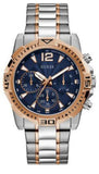 Guess Commander Chronograph Blue Dial Two Tone Steel Strap Watch for Men - GW0056G5 Authentic Buy Shop Now