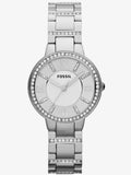 Fossil Virginia Silver Dial Silver Steel Strap Watch for Women - ES3282 Authentic Buy Shop Now