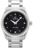 Omega Seamaster Aqua Terra Quartz Diamond Black Dial Silver Steel Strap Watch for Women - 220.10.28.60.51.001 Authentic Buy Shop Now