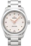 Omega Seamaster Aqua Terra Quartz Diamond Silver Dial Silver Steel Strap Watch for Women - 220.10.28.60.54.001 Authentic Buy Shop Now