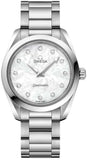 Omega Seamaster Aqua Terra Quartz Diamonds Mother of Pearl Dial Silver Steel Strap Watch for Women - 220.10.28.60.55.001 Authentic Buy Shop Now