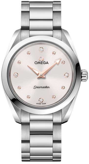 Omega Seamaster Aqua Terra Quartz Diamond Silver Dial Silver Steel Strap Watch for Women - 220.10.28.60.54.001 Authentic Buy Shop Now