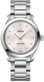 Omega Seamaster Aqua Terra Quartz Diamond Silver Dial Silver Steel Strap Watch for Women - 220.10.28.60.54.001 Authentic Buy Shop Now